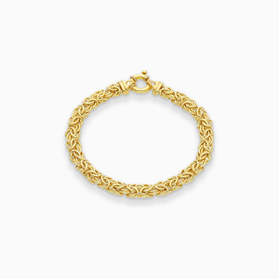 Bracciale oro giallo maglia intrecciata