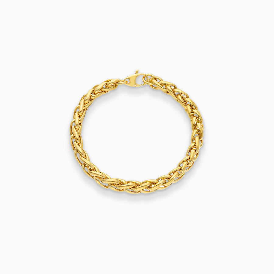 Bracciale oro giallo maglia a spiga