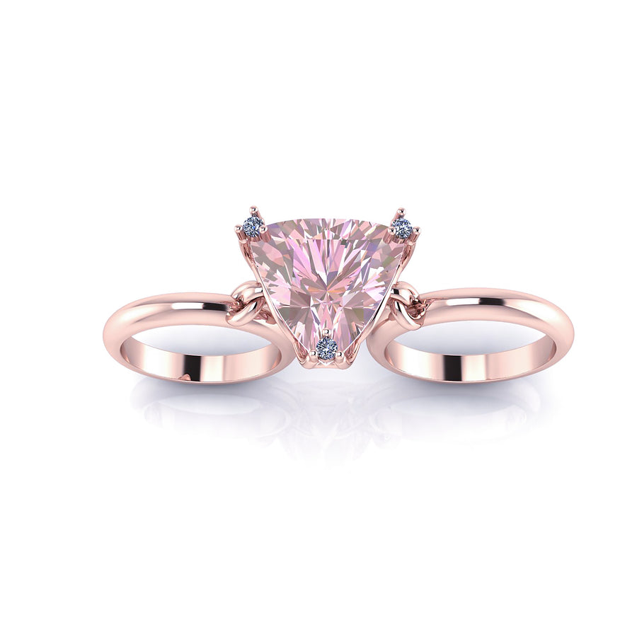 Anello Double Morganite