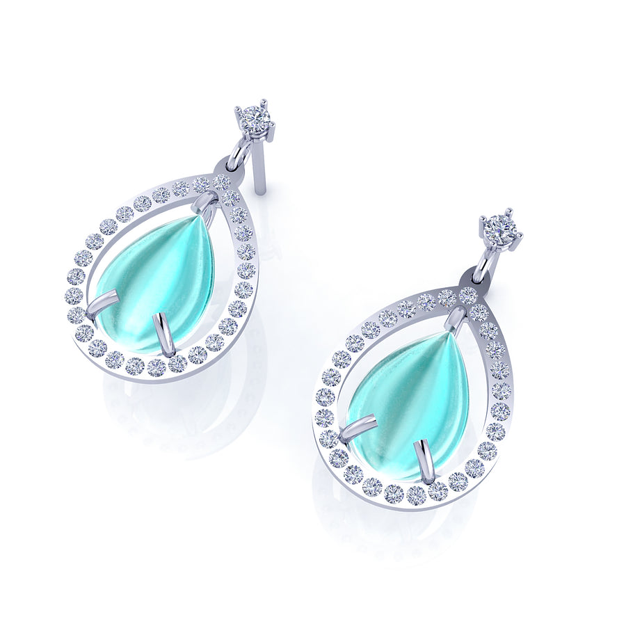 Paraiba Orecchini e Diamanti