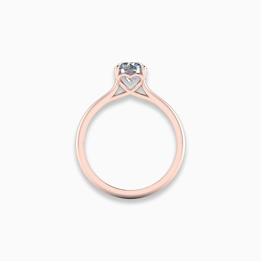 Pink Brilliant Cut Diamond Heart Solitaire