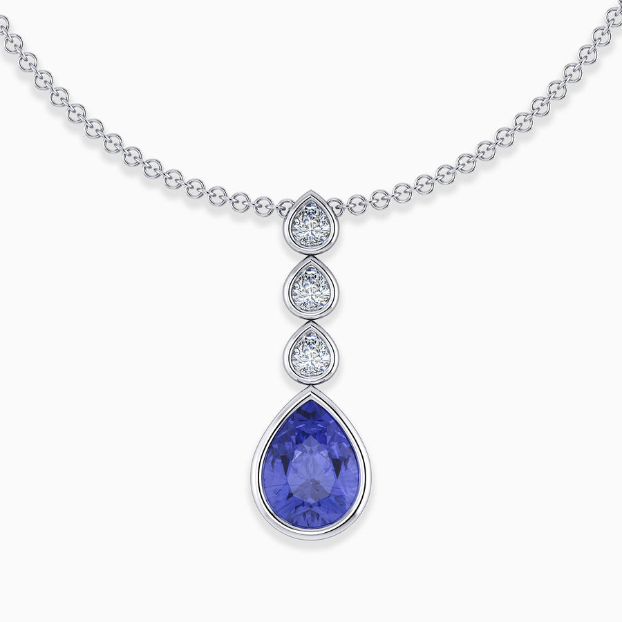 Tanzanite teardrop necklace