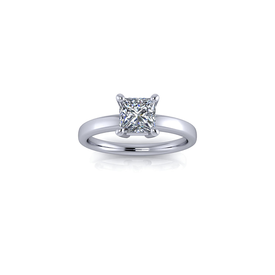 Princess cut diamond solitaire