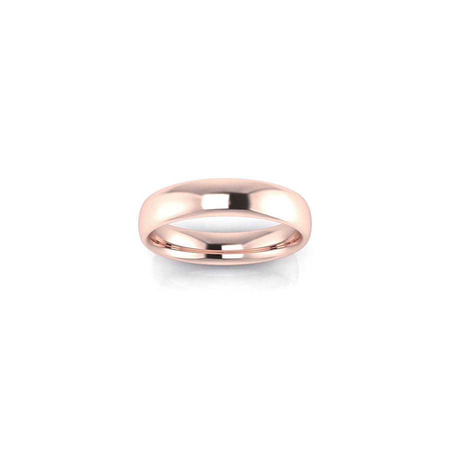 Confort Fit Wedding Ring Rose Gold 4 mm