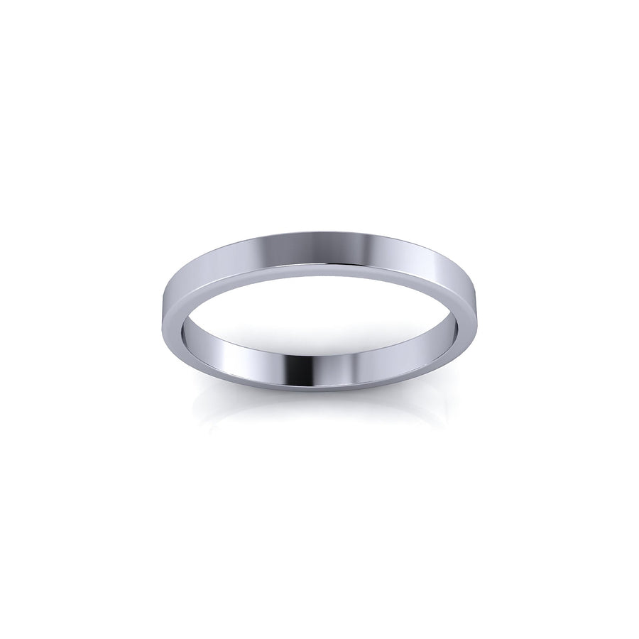 White Gold Square Wedding Ring