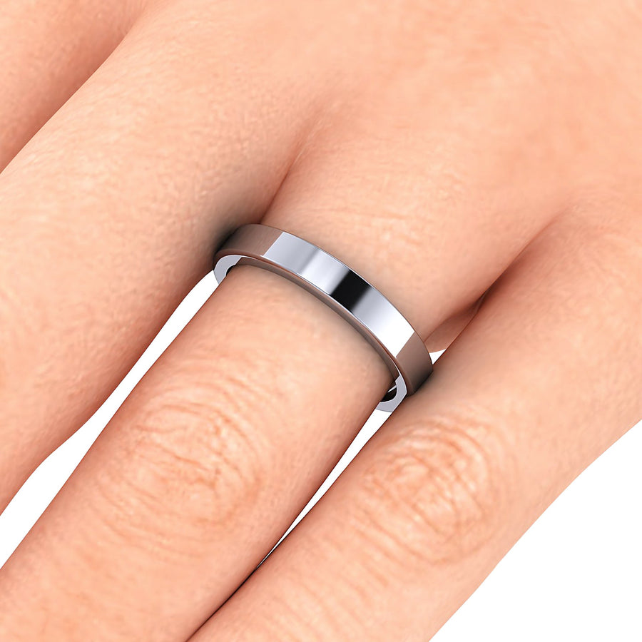 White Gold Square Wedding Ring