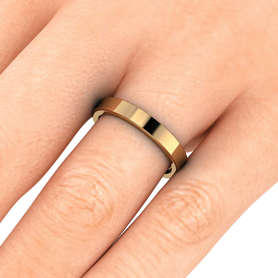 Yellow Gold Square Wedding Ring