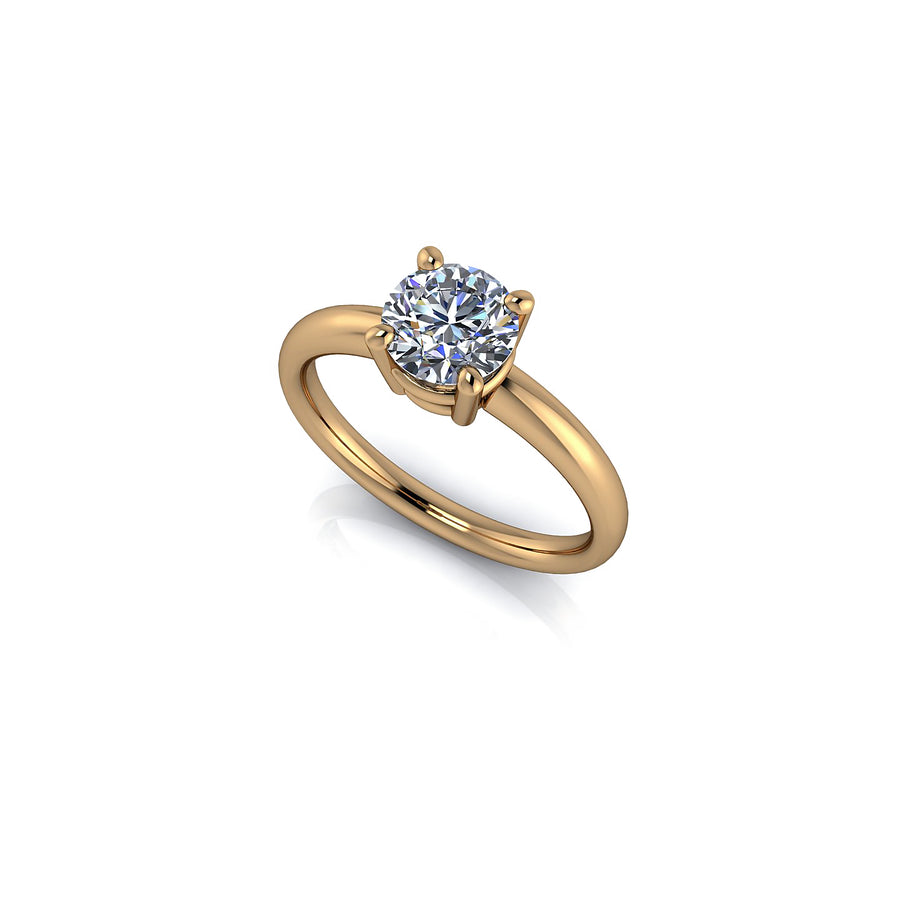 Classic Solitaire Yellow Brilliant Cut Diamond