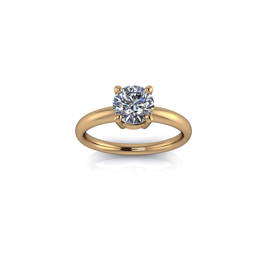 Classic Solitaire Yellow Brilliant Cut Diamond