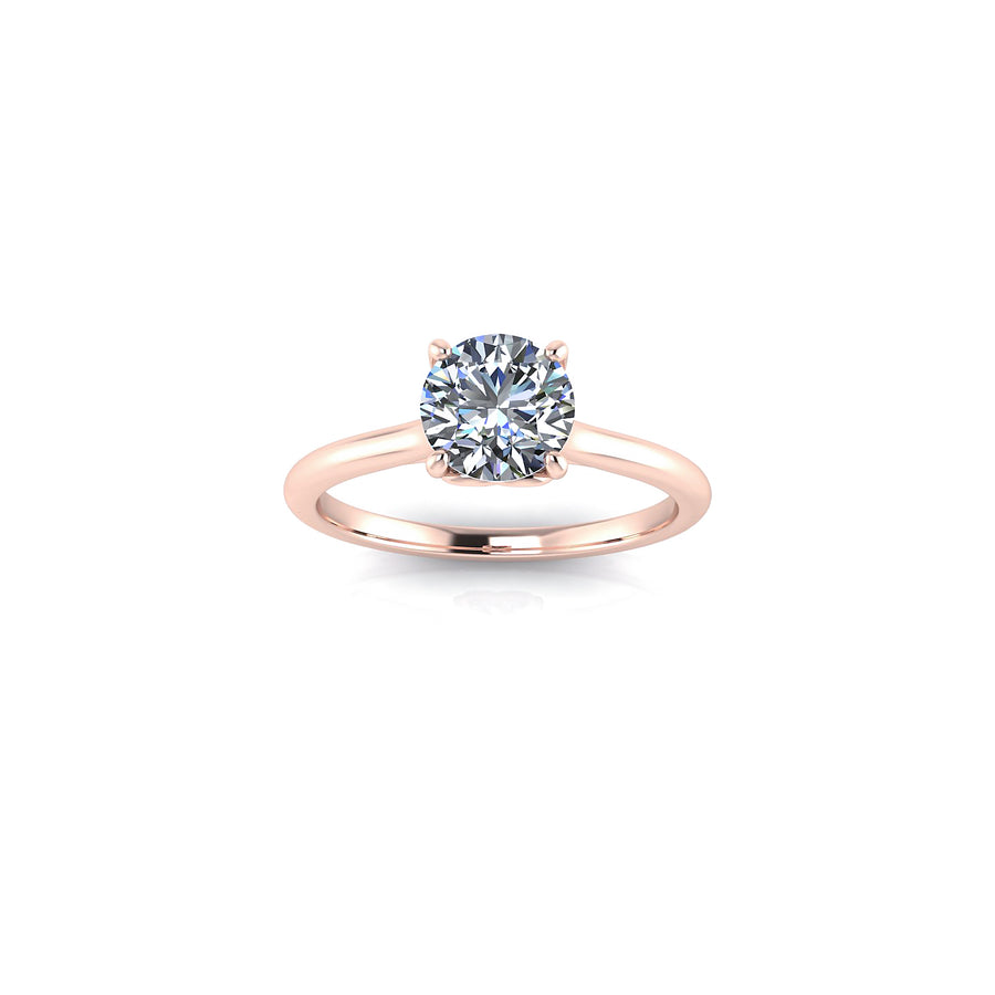 Pink Brilliant Cut Diamond Heart Solitaire