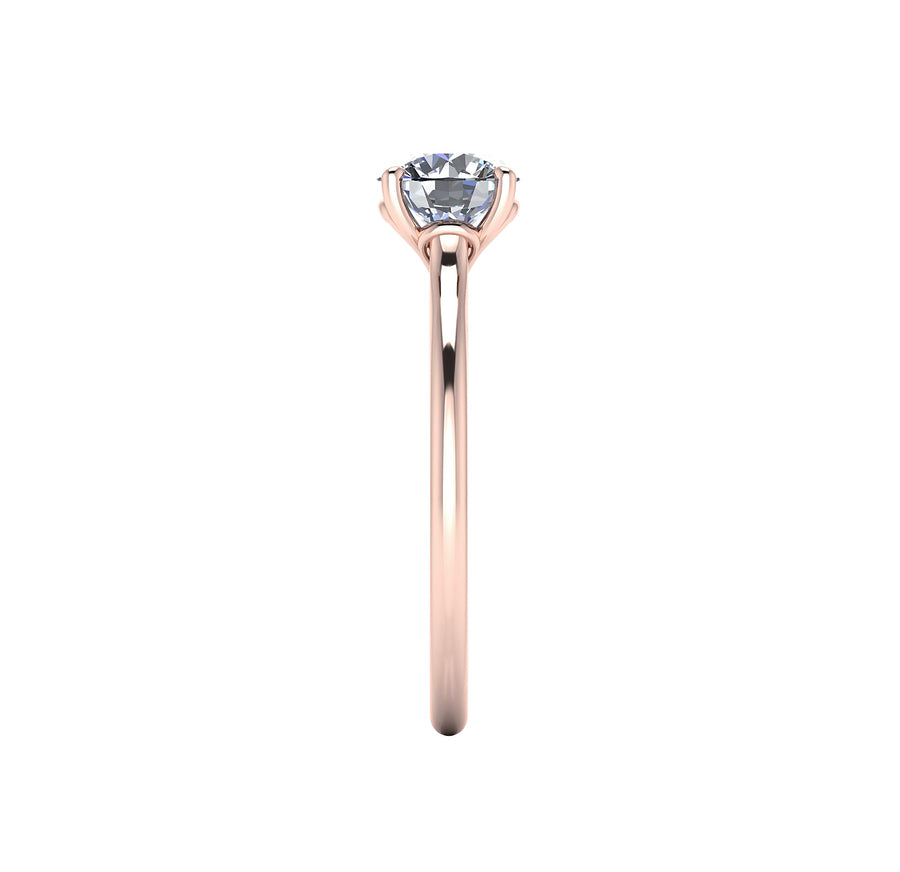 Pink Brilliant Cut Diamond Heart Solitaire